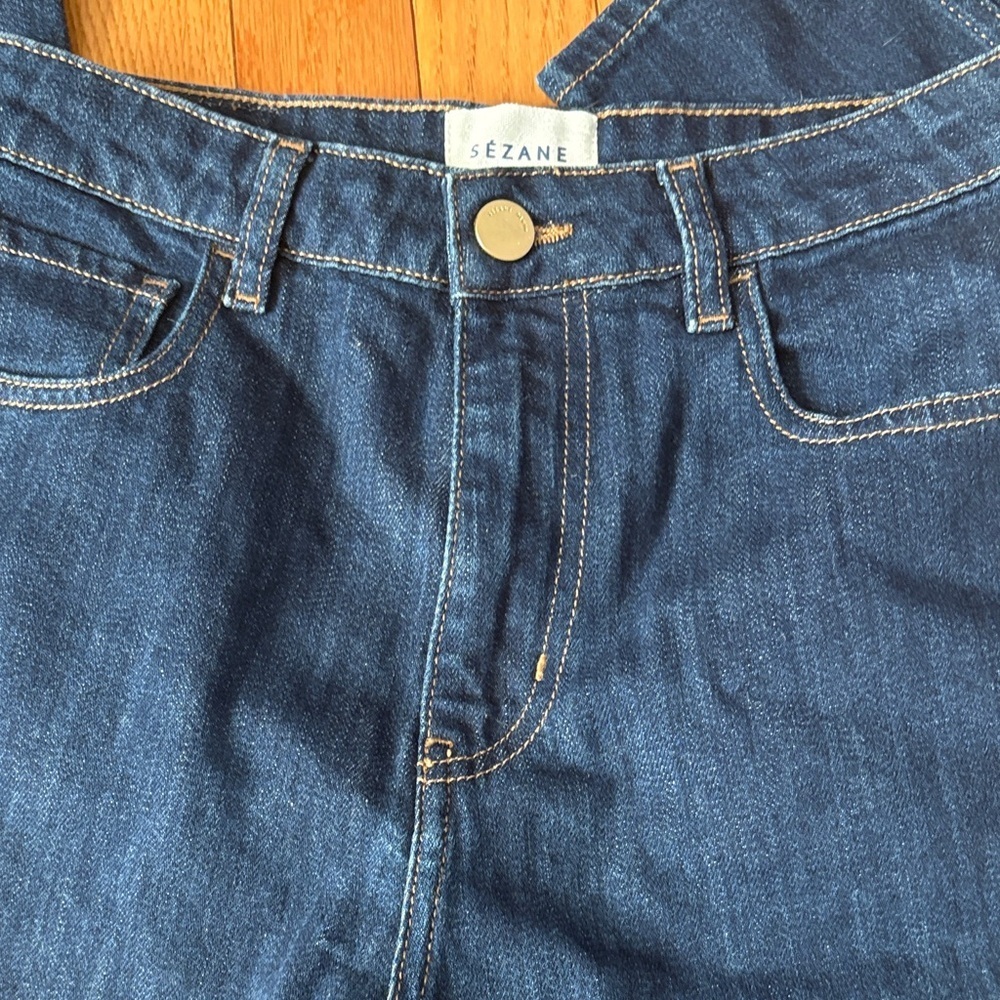 Sezane Indigo Straight Leg Jeans - Picture 8 of 9
